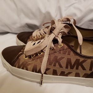 MK canvas lace up sneakers